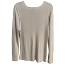 Switch Studio 1940 Womens Beige Gold Metallic Open Knit Deep V-Neck Sweater 22/24W 2 image