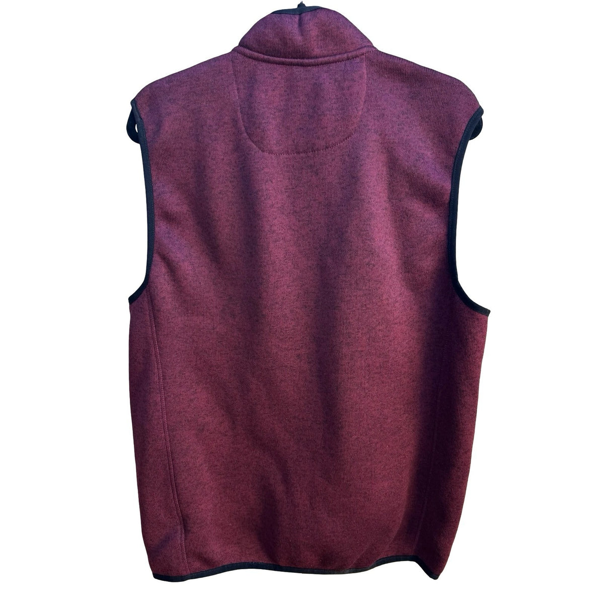 Lee Gorpcore Layering Sweater Fleece Sherpa Collar Utility Vest Burgundy Mens L