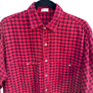 Switch Cream Vintage Womens Red &amp; Black Plaid Button-Up Flannel Shirt Long Sleeve Shirt 2 image