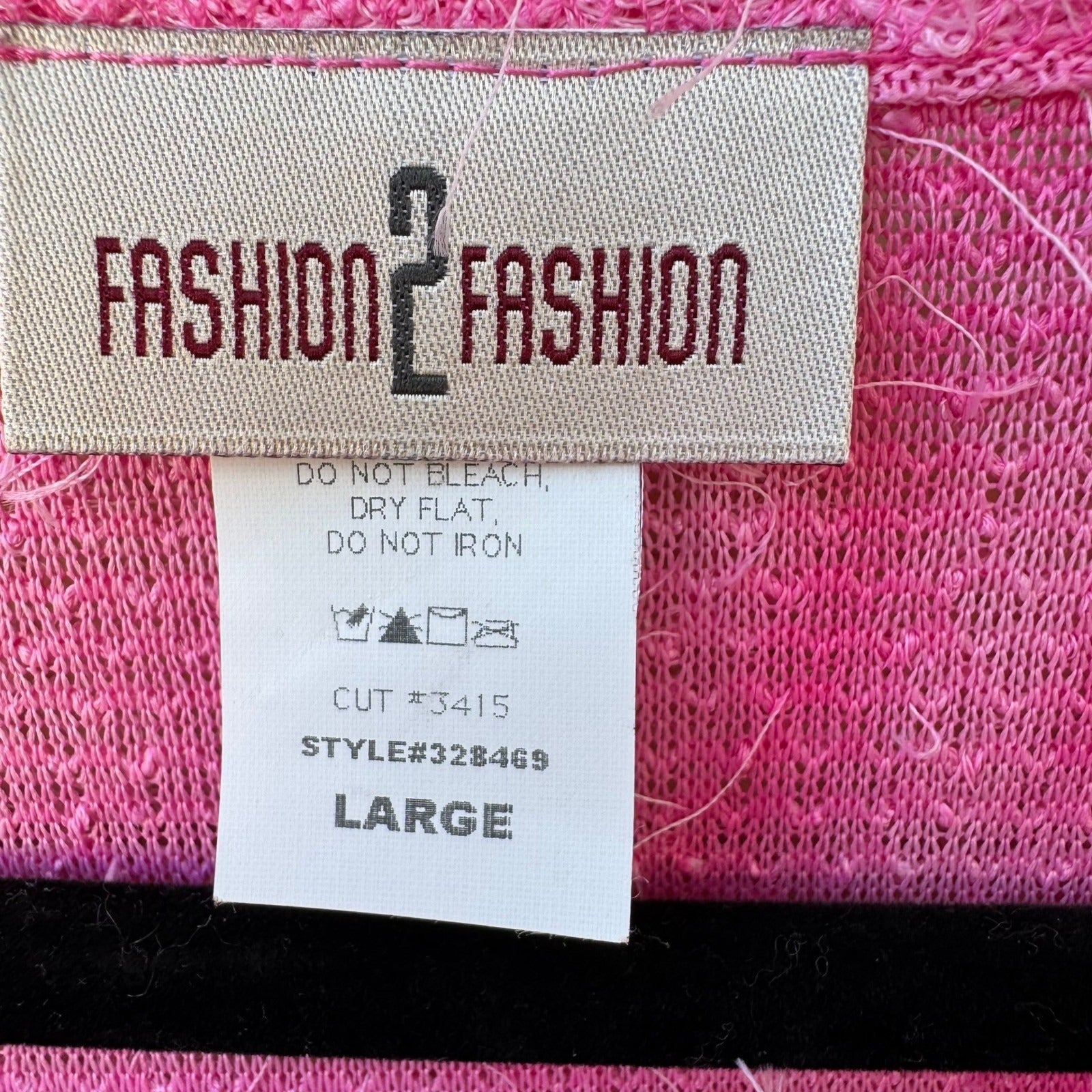 Fashion 2 Fashion Y2K Pink Eyelash Knit Cardigan Fuzzy Barbiecore Sweater L NEW