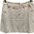 Switch BCBG Paris Vintage 90s Y2K 100% Linen Nautical Breton Coastal Micro Mini Skirt 6 3 image