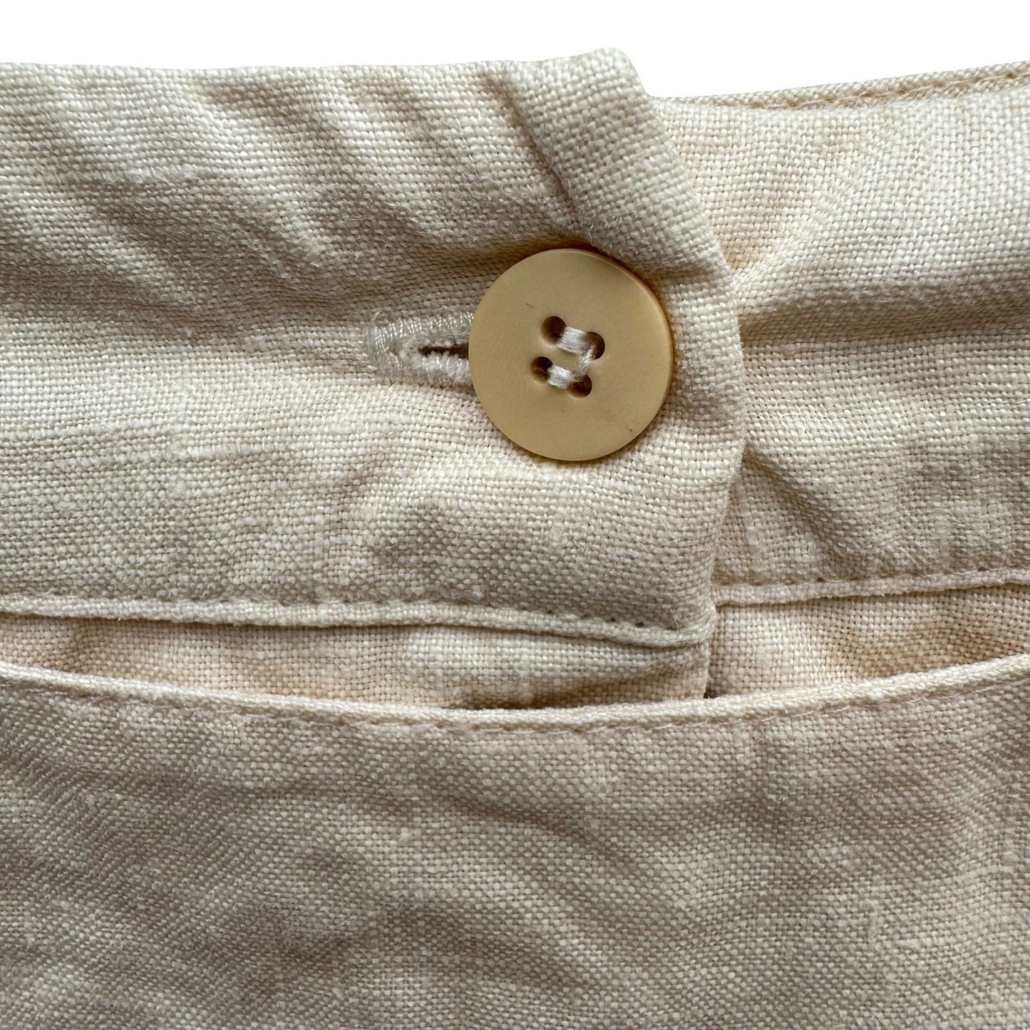 BCBG Paris Vintage 90s Y2K 100% Linen Nautical Breton Coastal Micro Mini Skirt 6