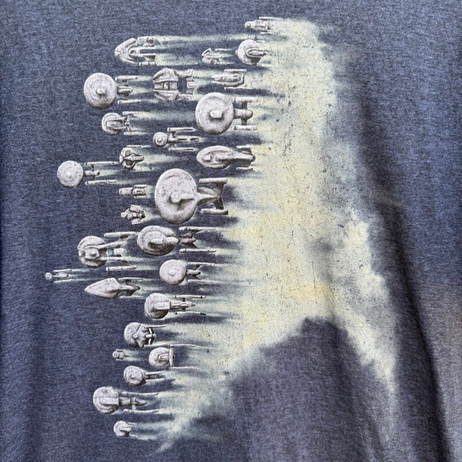 Port & Company Starfleet Starships Sci-Fi Star Trek Graphic T-Shirt Gray Mens L