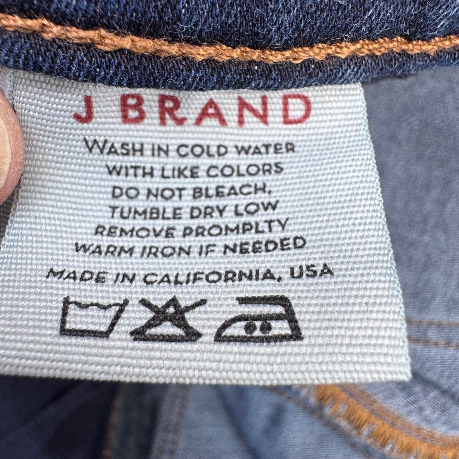 J Brand Veruca Dark Wash Stretch Skinny Jeans Blue Denim Womens 27 Rocker Grunge