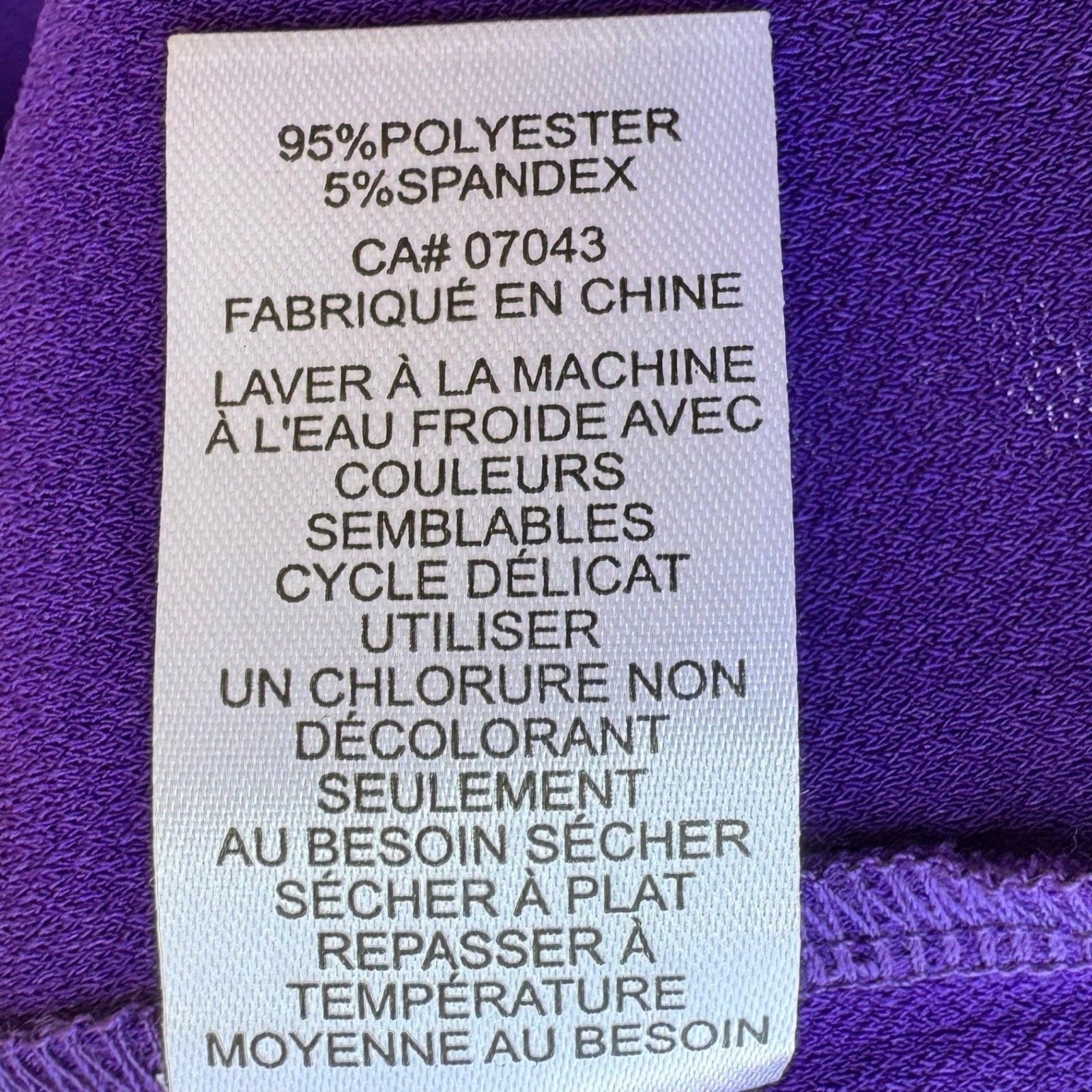89th + Madison Glam Party Rhinestone Trim Sleeve Jewel Tone Purple Blouse L NEW