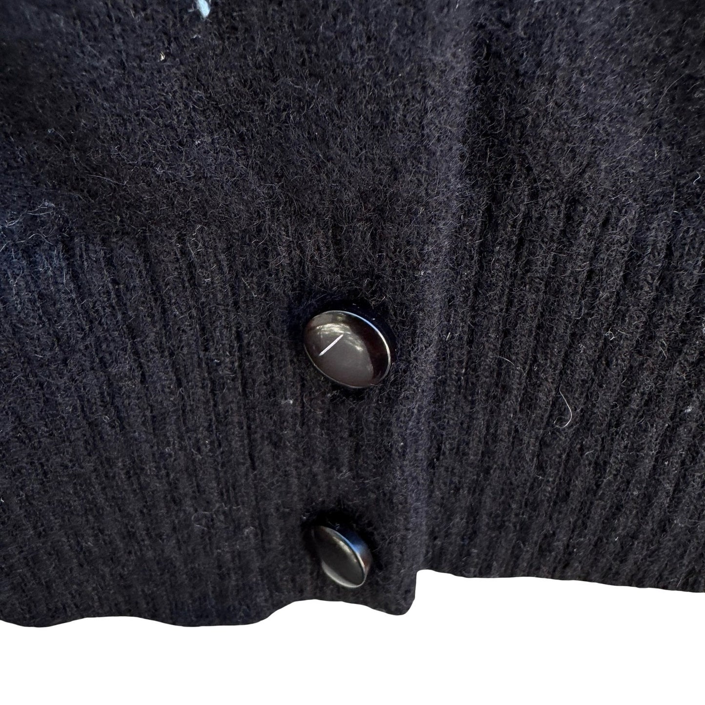 J. Crew 100% Cashmere Old Money Minimalist Cardigan Sweater Black Womens XS