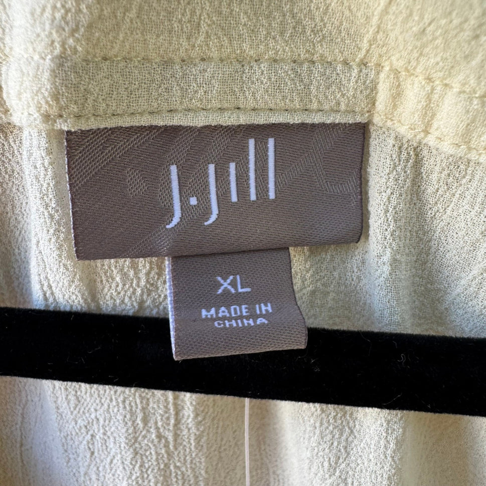 J Jill Butter Yellow Coastal Minimalist Lagenlook Cotton Gauze Tunic Top XL NEW