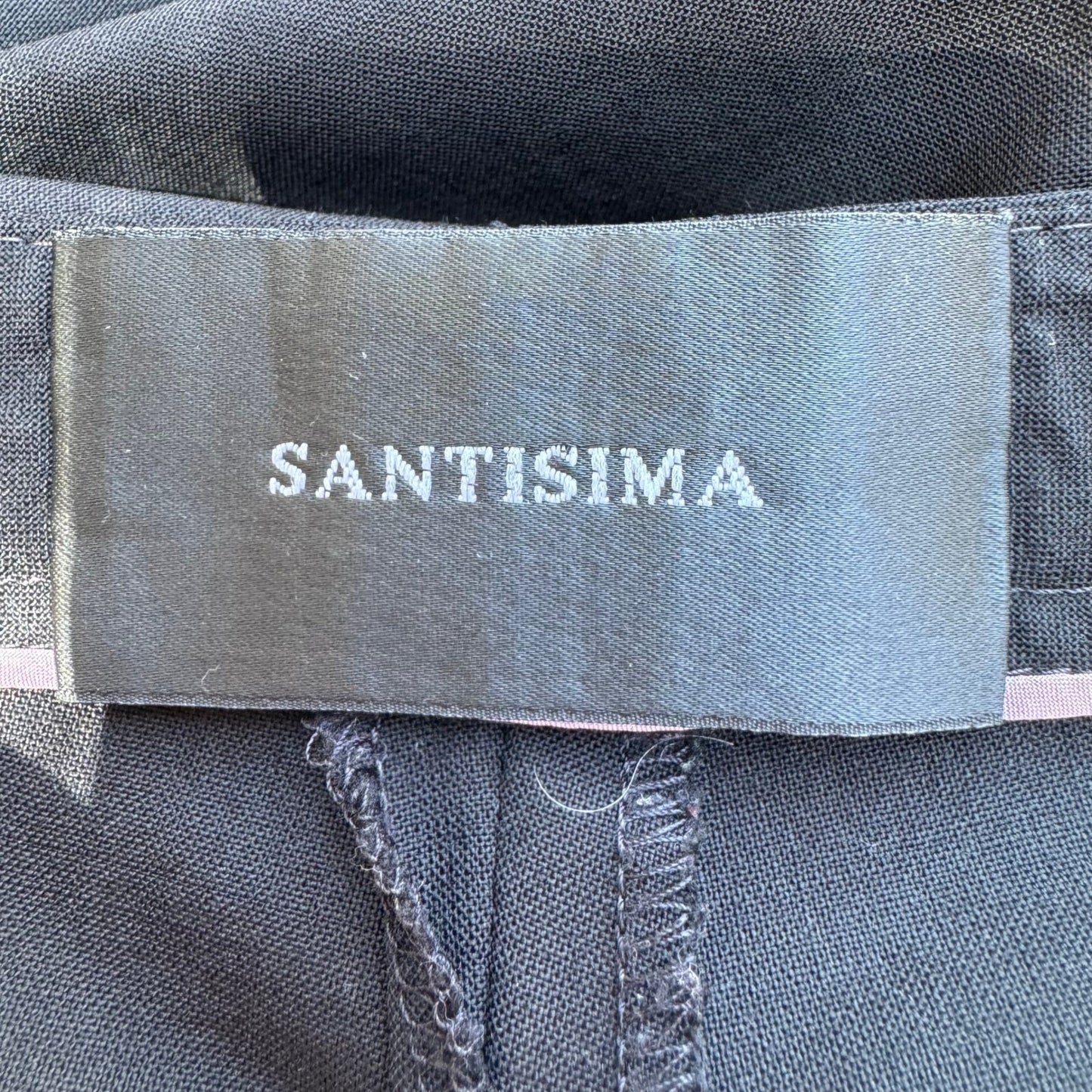 Santisima Minimalist Quiet Luxury Wool Silk Straight Leg Dress Pants Trousers 2