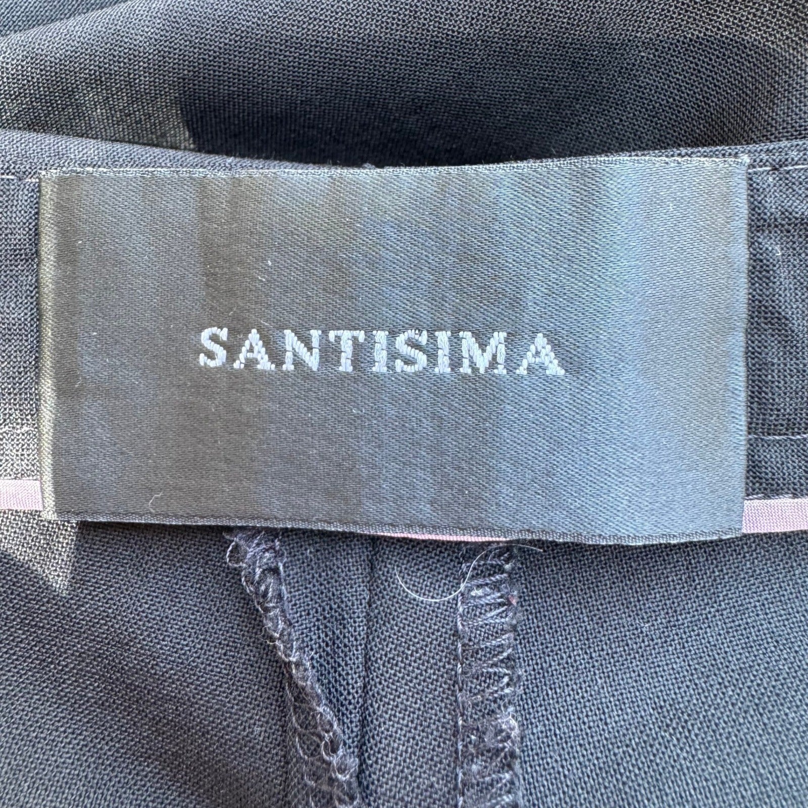 Santisima Minimalist Quiet Luxury Wool Silk Straight Leg Dress Pants Trousers 2