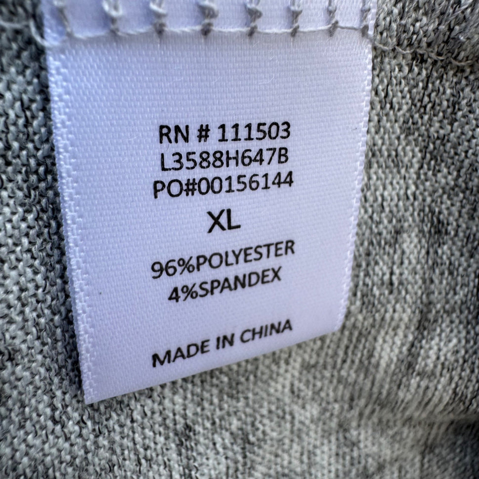 Charming Charlie Womens Grey Pullover Hoodie Ruffle Detail Kangaroo Pocket XL