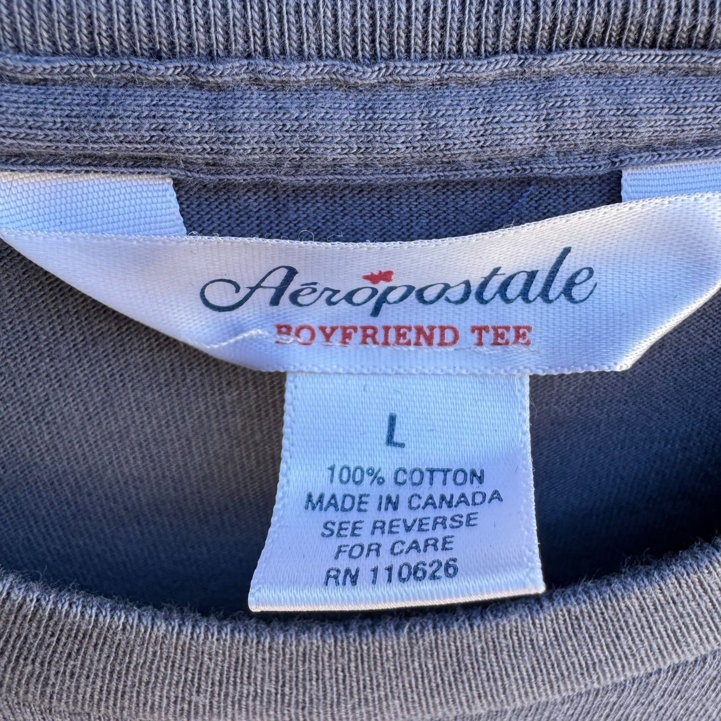 Aeropostale Vintage Y2K Babydoll Animal Swing Graphic Boyfriend Tee Blue Shirt M