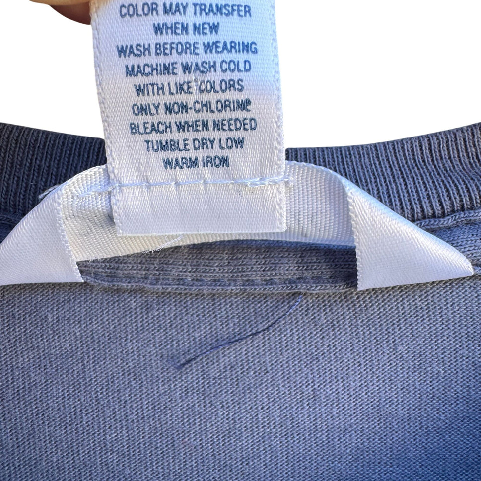 Aeropostale Vintage Y2K Babydoll Animal Swing Graphic Boyfriend Tee Blue Shirt M