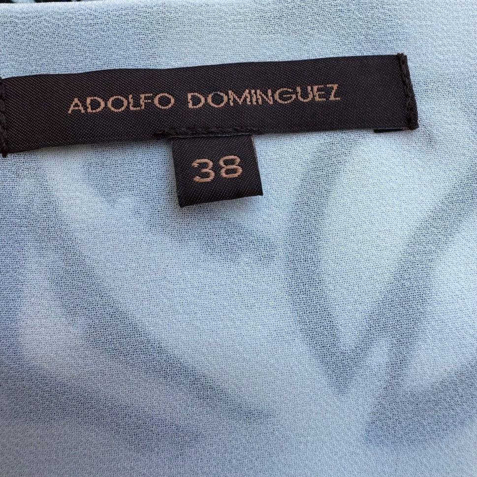 Adolfo Dominguez Fish Print Wrap Front Mermaid Maxi Dress Resortwear Coastal S