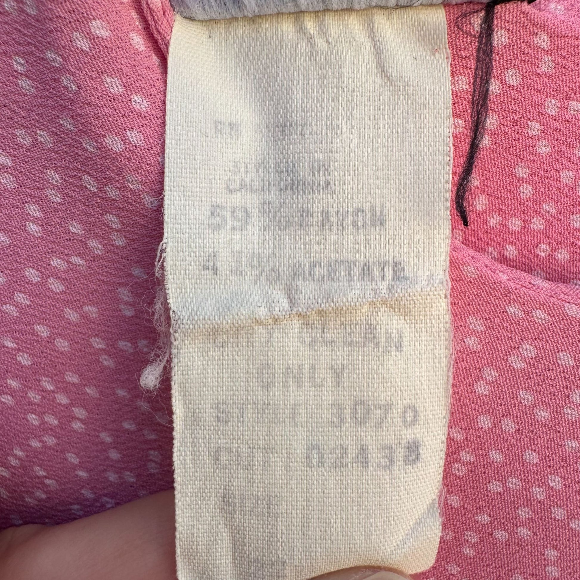 Chez Tandy Vintage Womens Pink Polka Dot Dolman Sleeve Dress Kimono Jacket 22W