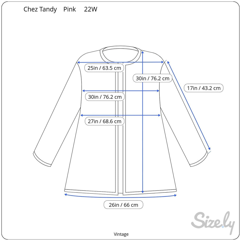 Chez Tandy Vintage Womens Pink Polka Dot Dolman Sleeve Dress Kimono Jacket 22W