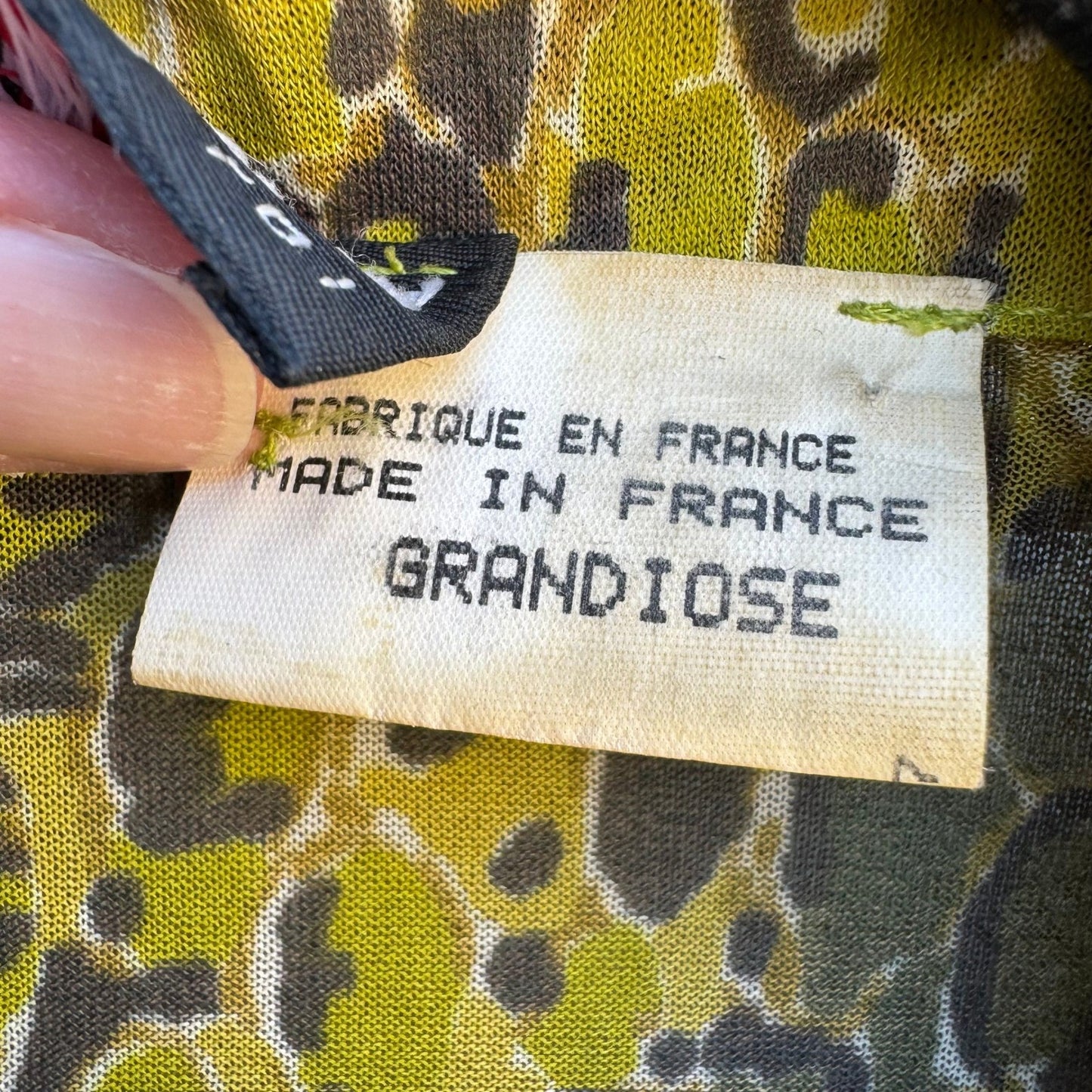 Morgan De Toi Vintage French Y2K 90s Semi Sheer Indie Animal Print Mesh Blouse