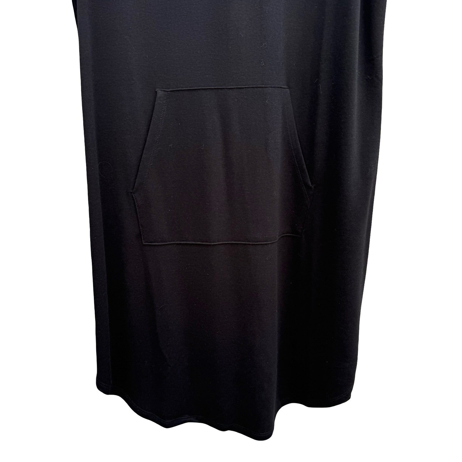 Bobeau Black Sleeveless Hoodie Dress Kangaroo Pocket MD9K09CDCO Womens Large NWT