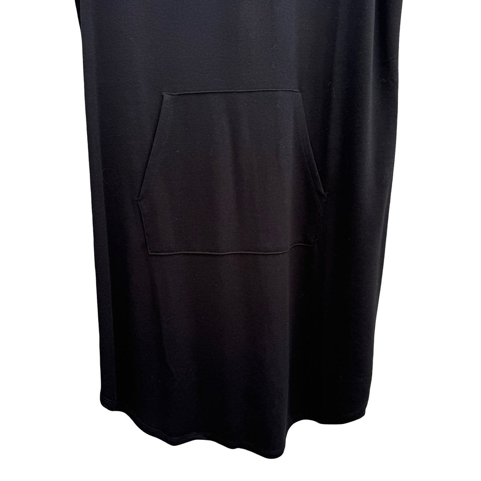 Bobeau Black Sleeveless Hoodie Dress Kangaroo Pocket MD9K09CDCO Womens Large NWT