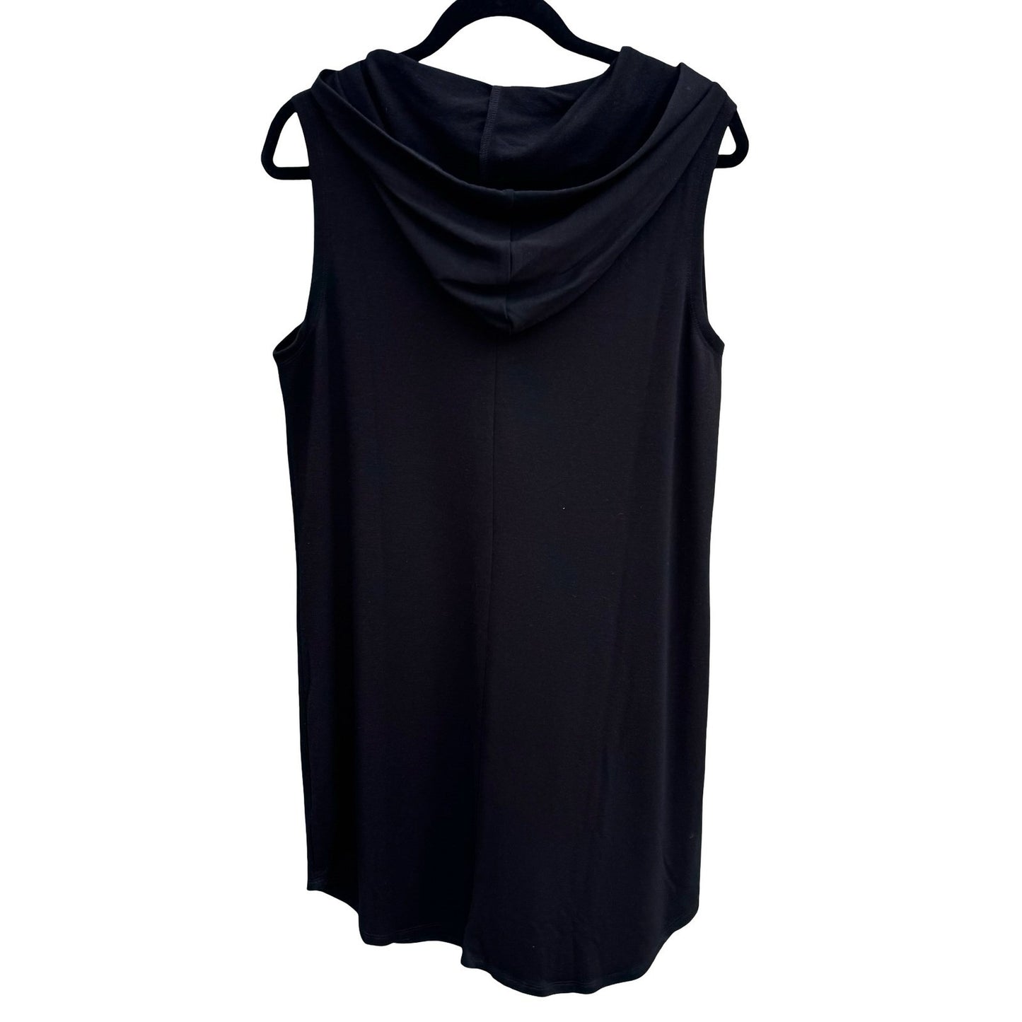 Bobeau Black Sleeveless Hoodie Dress Kangaroo Pocket MD9K09CDCO Womens Large NWT