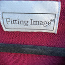 Switch Fitting Image Vintage Womens Burgundy Knit Loop Trim Button Details Cardigan 2X 2 image