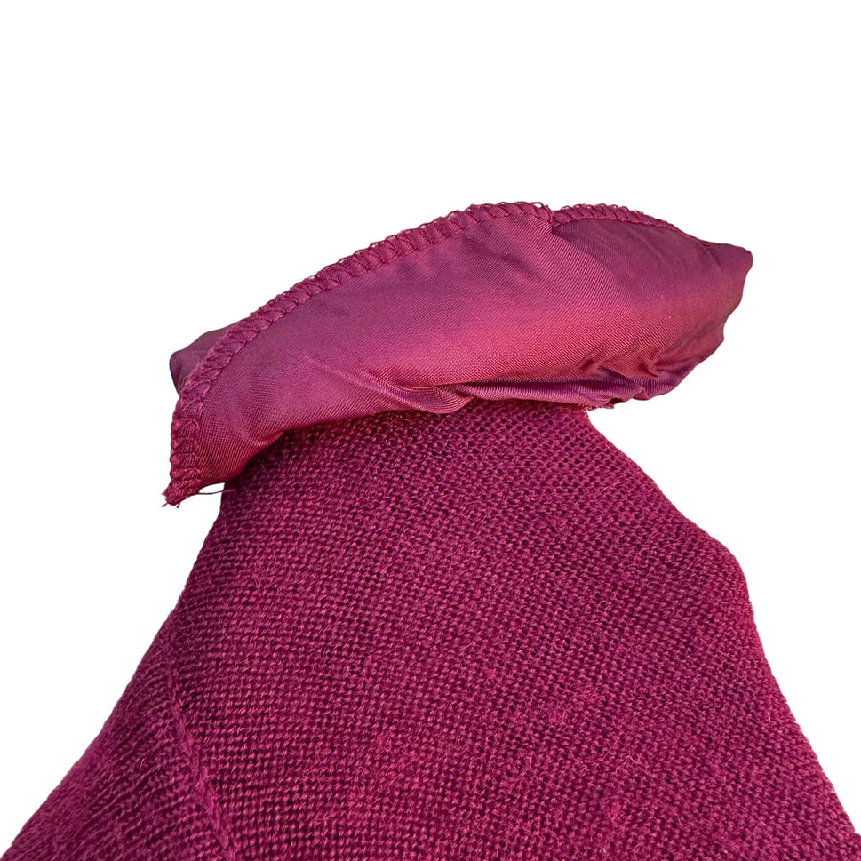 Fitting Image Vintage Womens Burgundy Knit Loop Trim Button Details Cardigan 2X