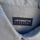 Switch Liz Claiborne Lizsport Y2K Womens Smoke Screen Grey Cotton Button Down Shirt NEW 2 image
