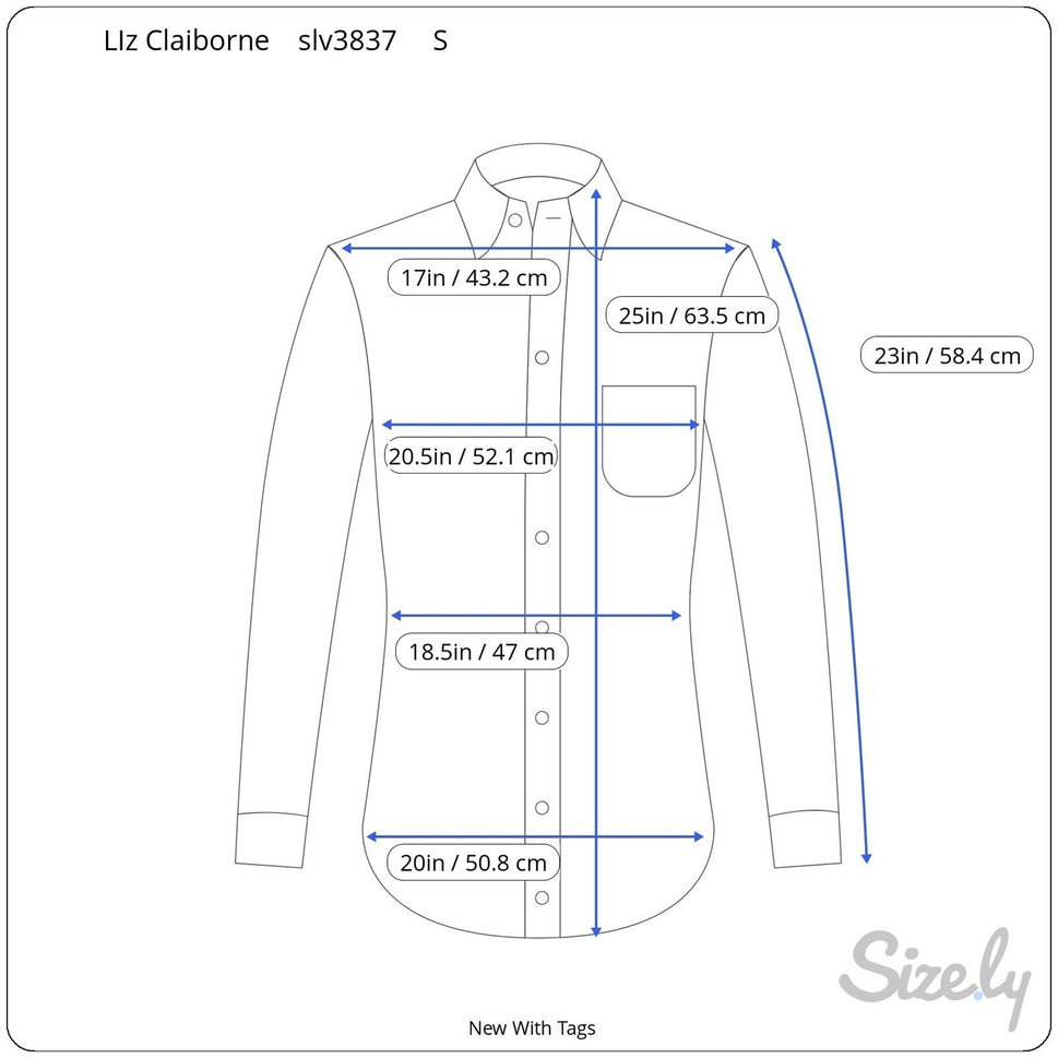 Liz Claiborne Lizsport Y2K Womens Smoke Screen Grey Cotton Button Down Shirt NEW