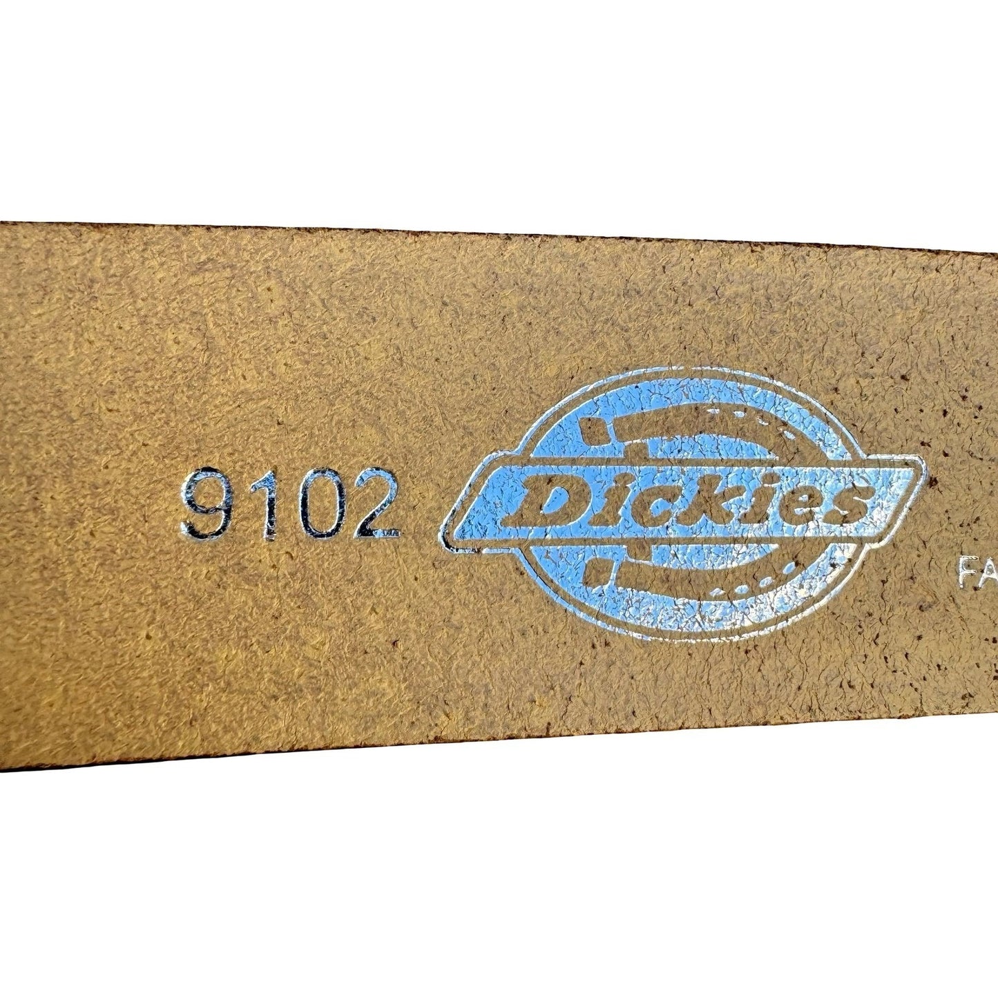 Dickies Mens Black Leather Western Belt Silver Engraved Stone Trophy Buckle 34