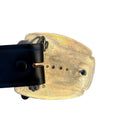 Switch Dickies Mens Black Leather Western Belt Silver Engraved Stone Trophy Buckle 34 3 image