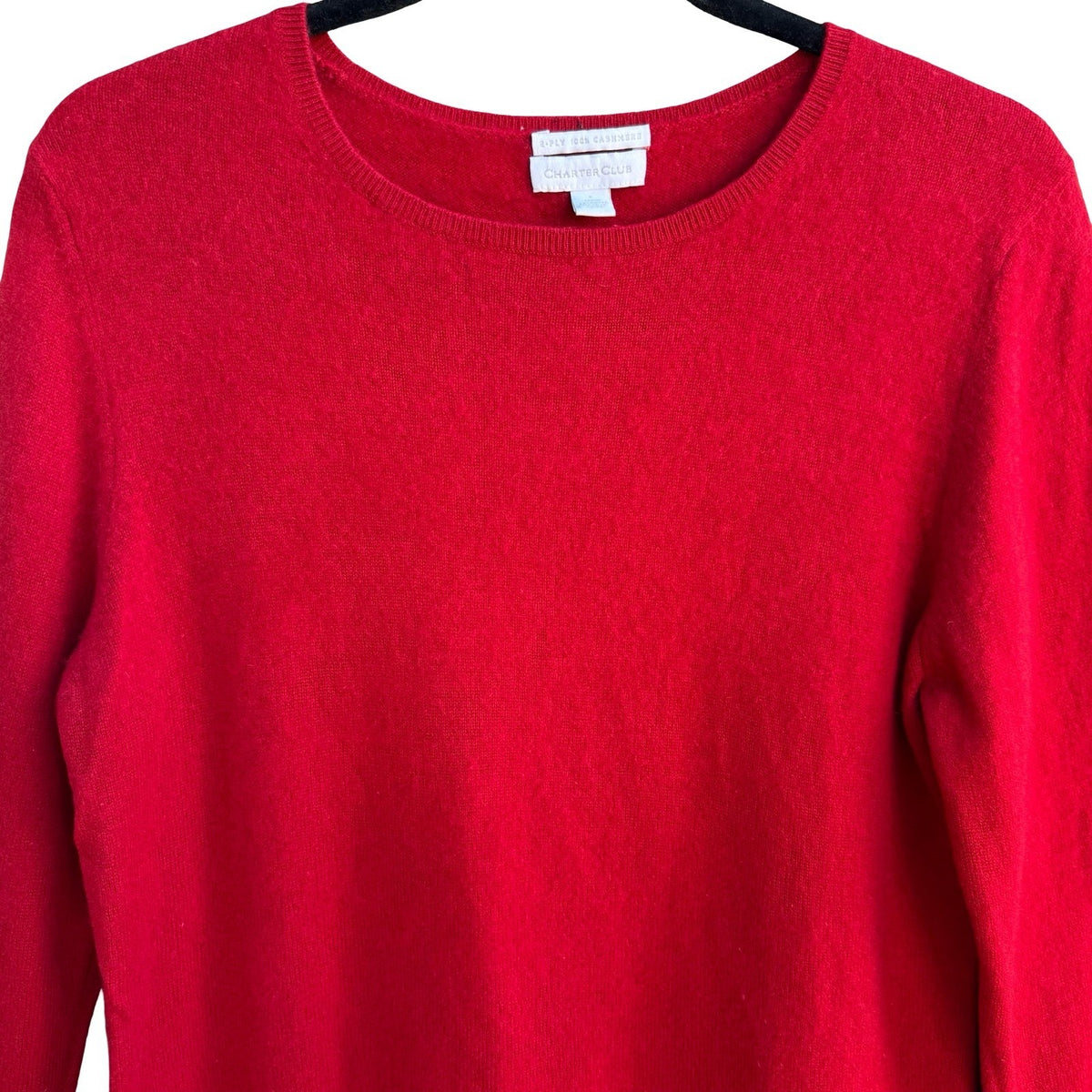 Charter Club 100% Cashmere 2-Ply Knit Quiet Luxury Old Money Preppy Sweater L