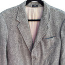 Switch AO Custom Tailors Beverly Hills Mens Grey Herringbone Tweed Blazer 38S Vintage 3 image