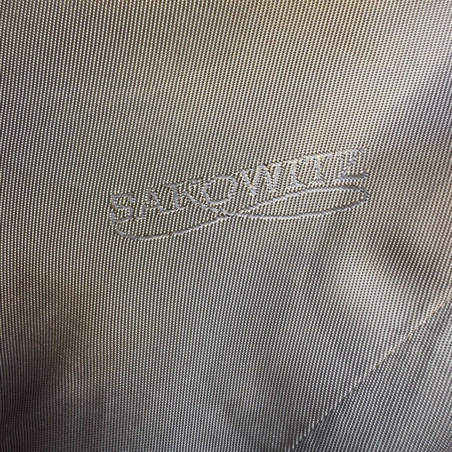 AO Custom Tailors Beverly Hills Mens Grey Herringbone Tweed Blazer 38S Vintage