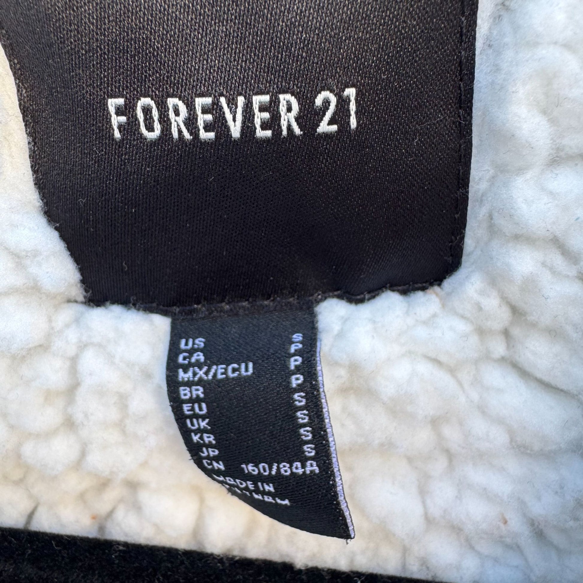 Forever 21 Womens Sherpa Faux Shearling Corduroy Jacket S Tan Western Trucker