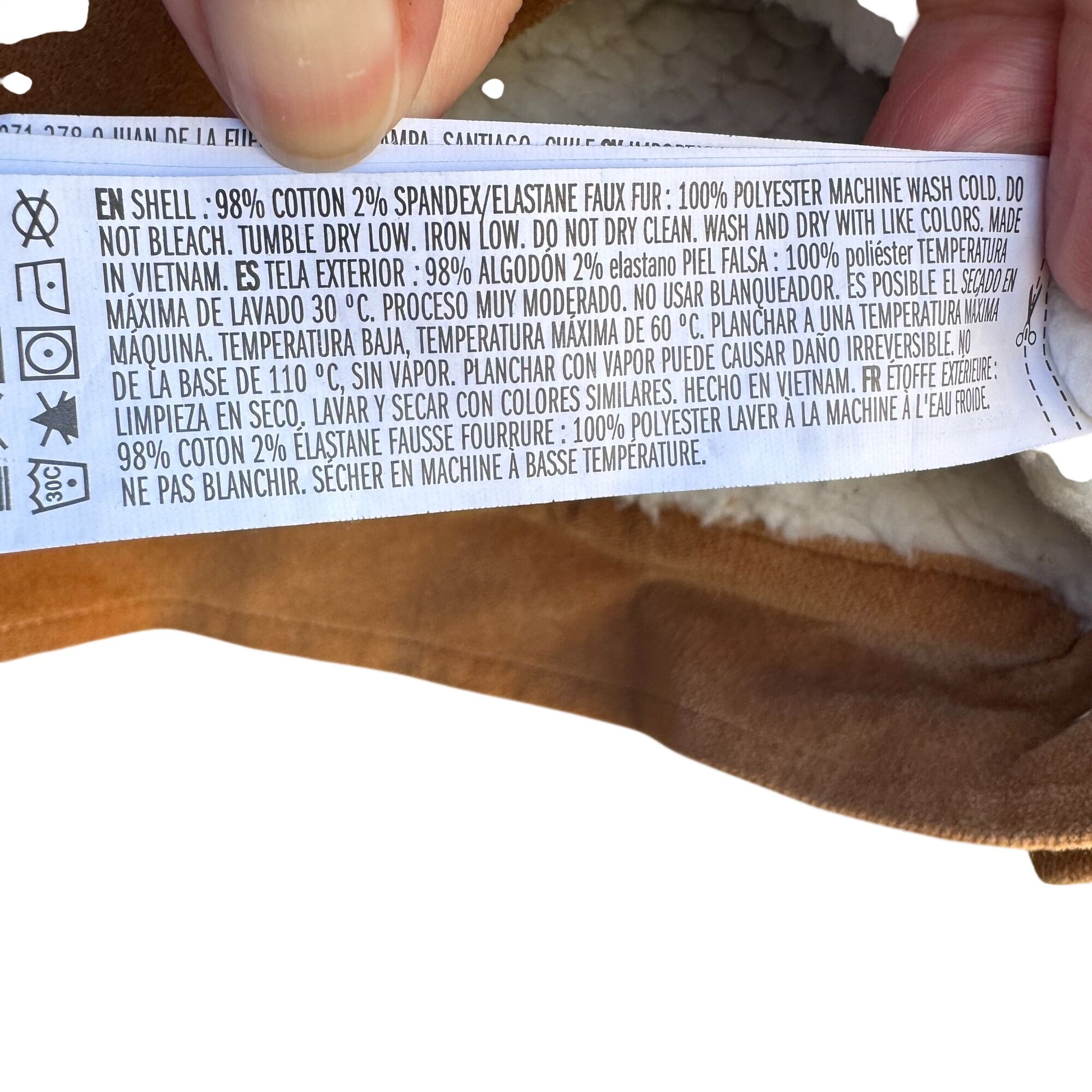 Forever 21 Womens Sherpa Faux Shearling Corduroy Jacket S Tan Western Trucker