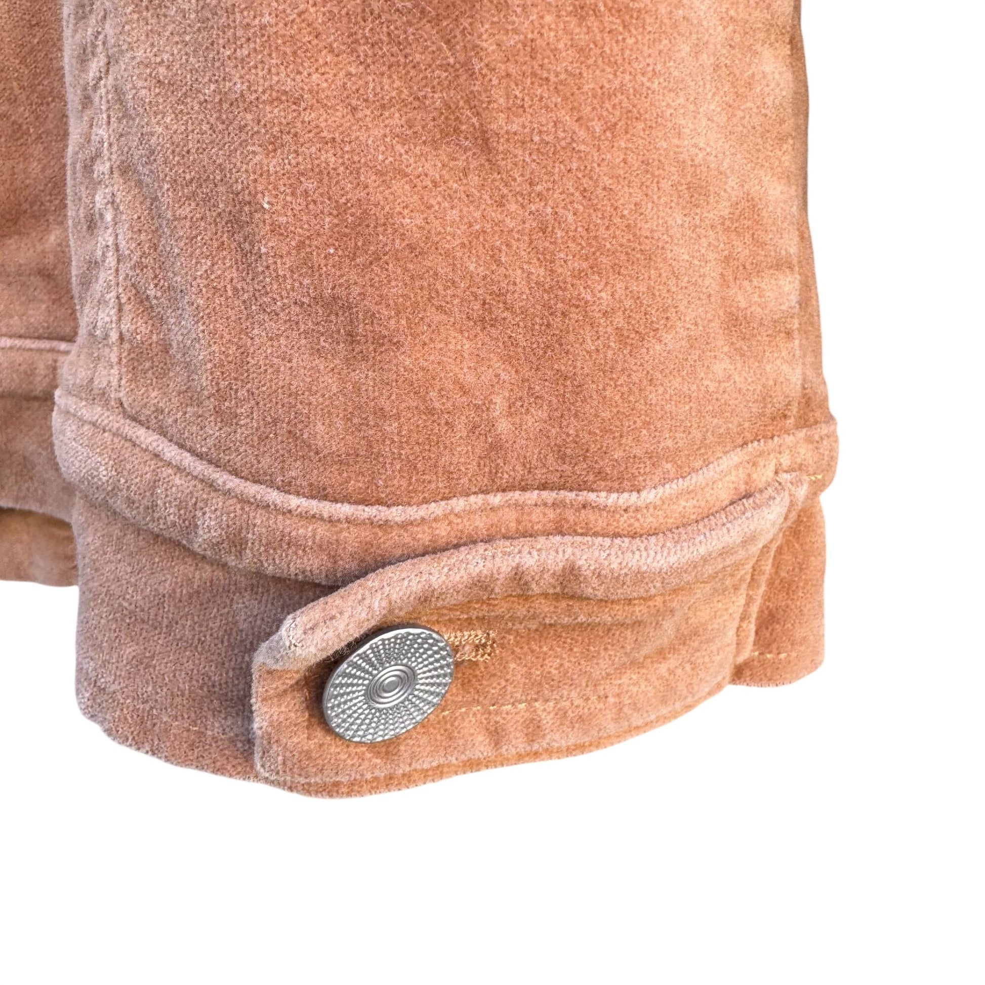 Forever 21 Womens Sherpa Faux Shearling Corduroy Jacket S Tan Western Trucker