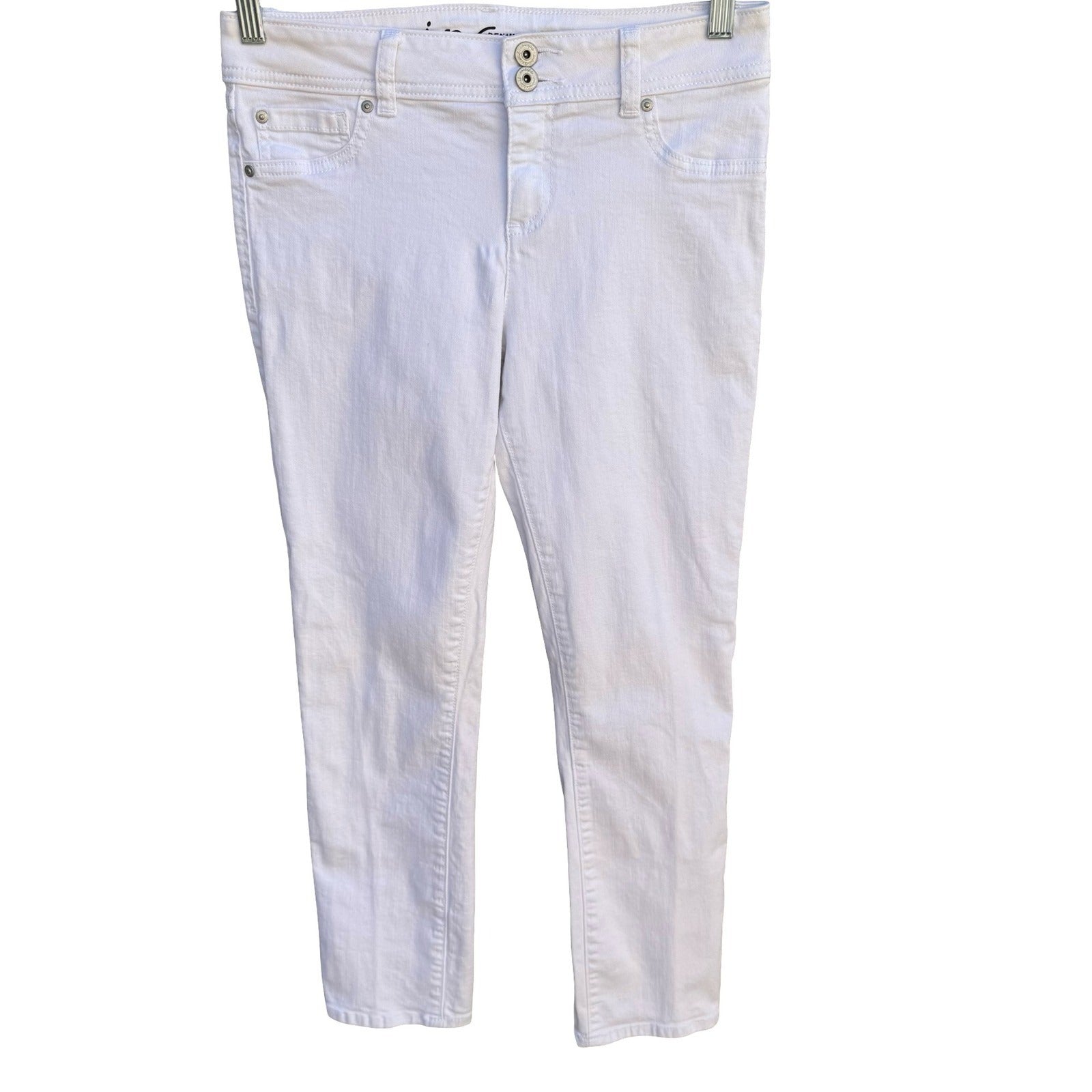 INC International Concepts White Straight Leg Crop Jeans Regular Fit Size 4