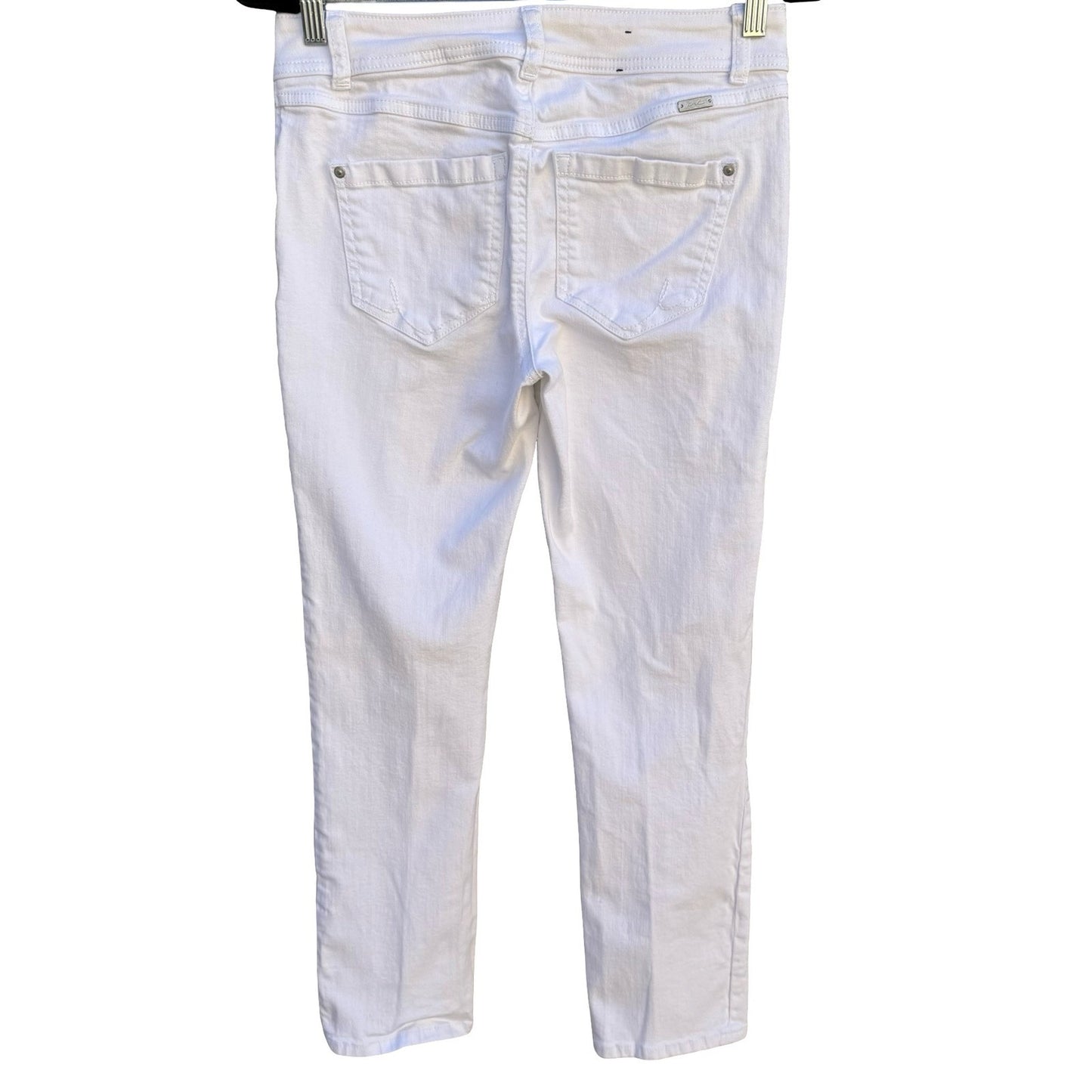 INC International Concepts White Straight Leg Crop Jeans Regular Fit Size 4