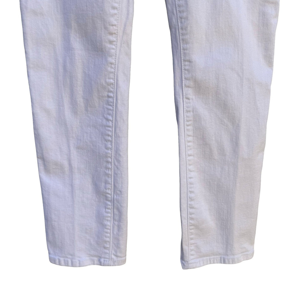 INC International Concepts White Straight Leg Crop Jeans Regular Fit Size 4