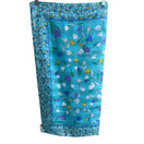 Switch Vintage Italian Floral Turquoise Scarf Wrap Shawl Tulip Daisy Montgomery Ward 2 image