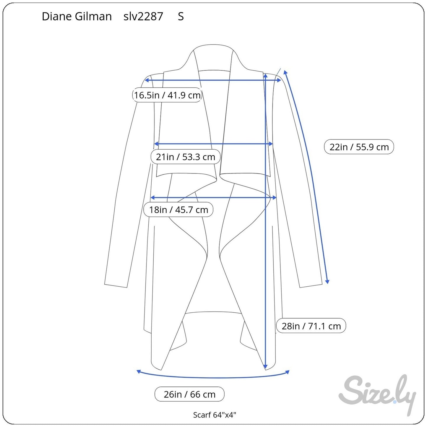 Diane Gilman DG2 Womens Striped Open Front Draped Cardigan Grey Black S NEW
