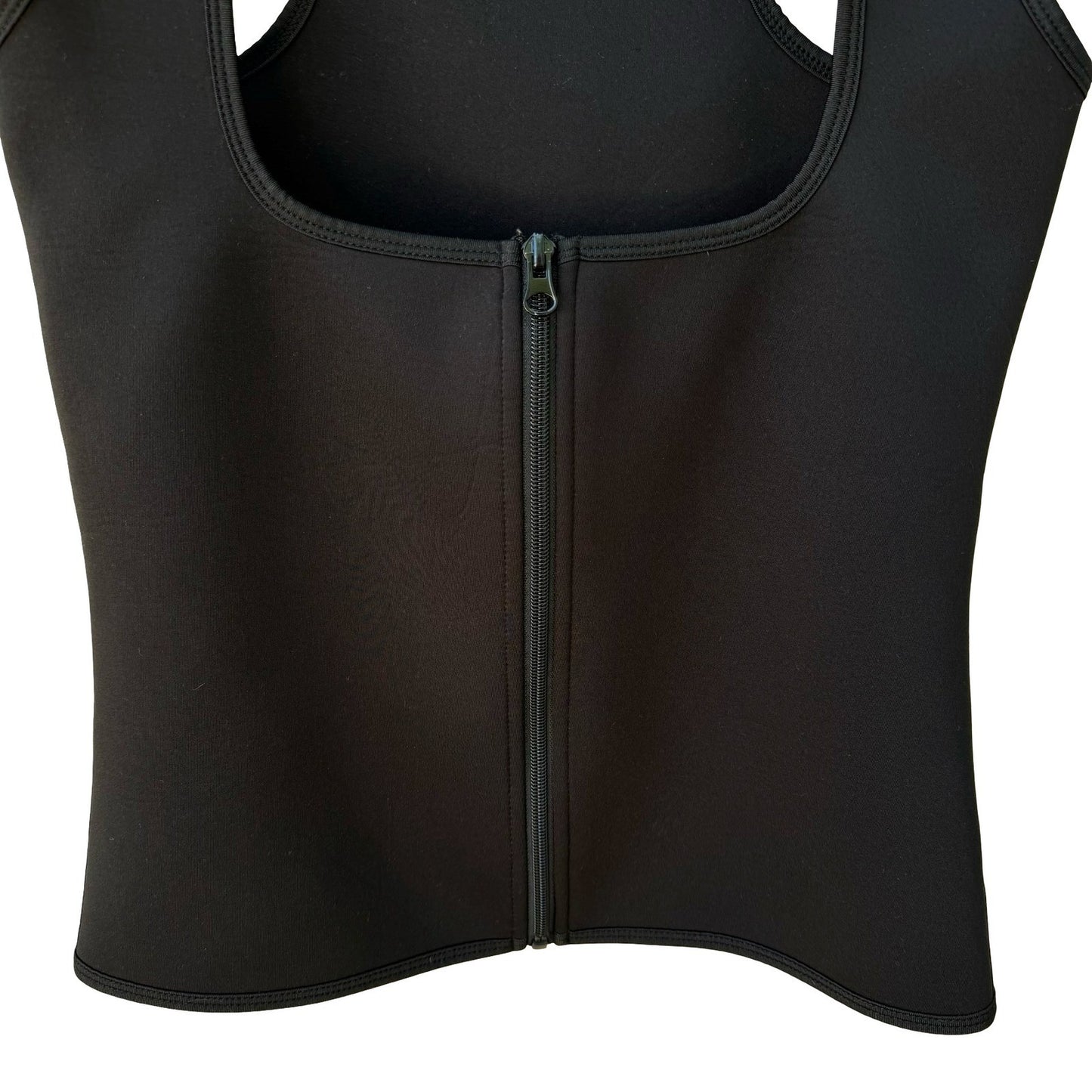 Neoprene Sauna Sweat Vest Zip Corset Racerback Slimming Compression Vest Black M