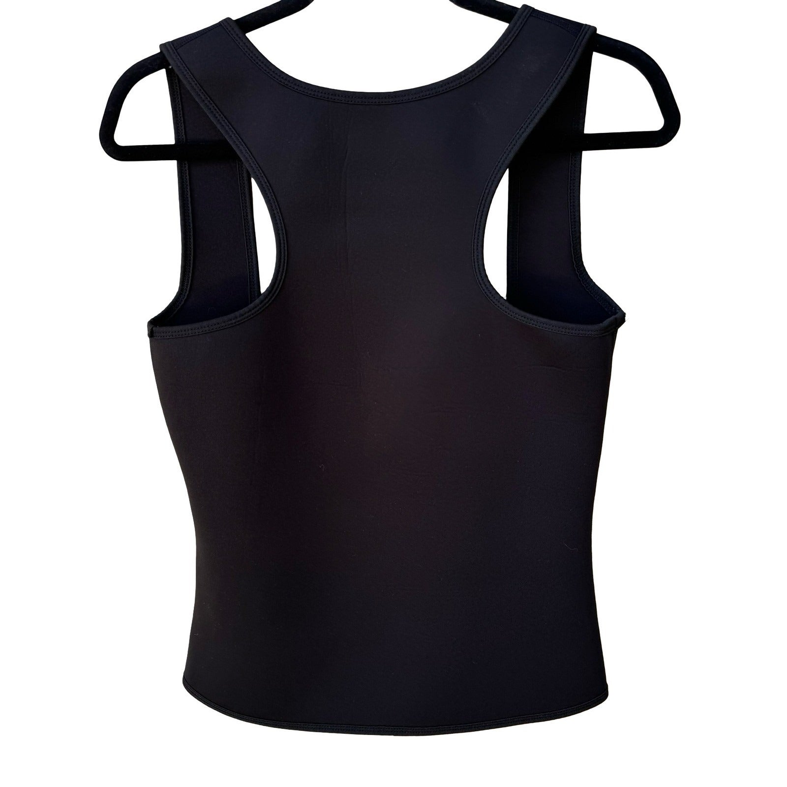 Neoprene Sauna Sweat Vest Zip Corset Racerback Slimming Compression Vest Black M