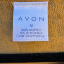 Switch Avon Vintage Womens Leopard Print Rose Floral Knit One Piece Cardigan Sweater M 2 image