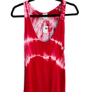 Switch Freeloader Womens Scoop Neck Tie-Dye Red White Sleeveless High Low Dress - New M 2 image