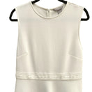 Switch H&amp;M Womens Sleeveless White Textured Crochet Lace Casual Party Wear Dress M 2 image