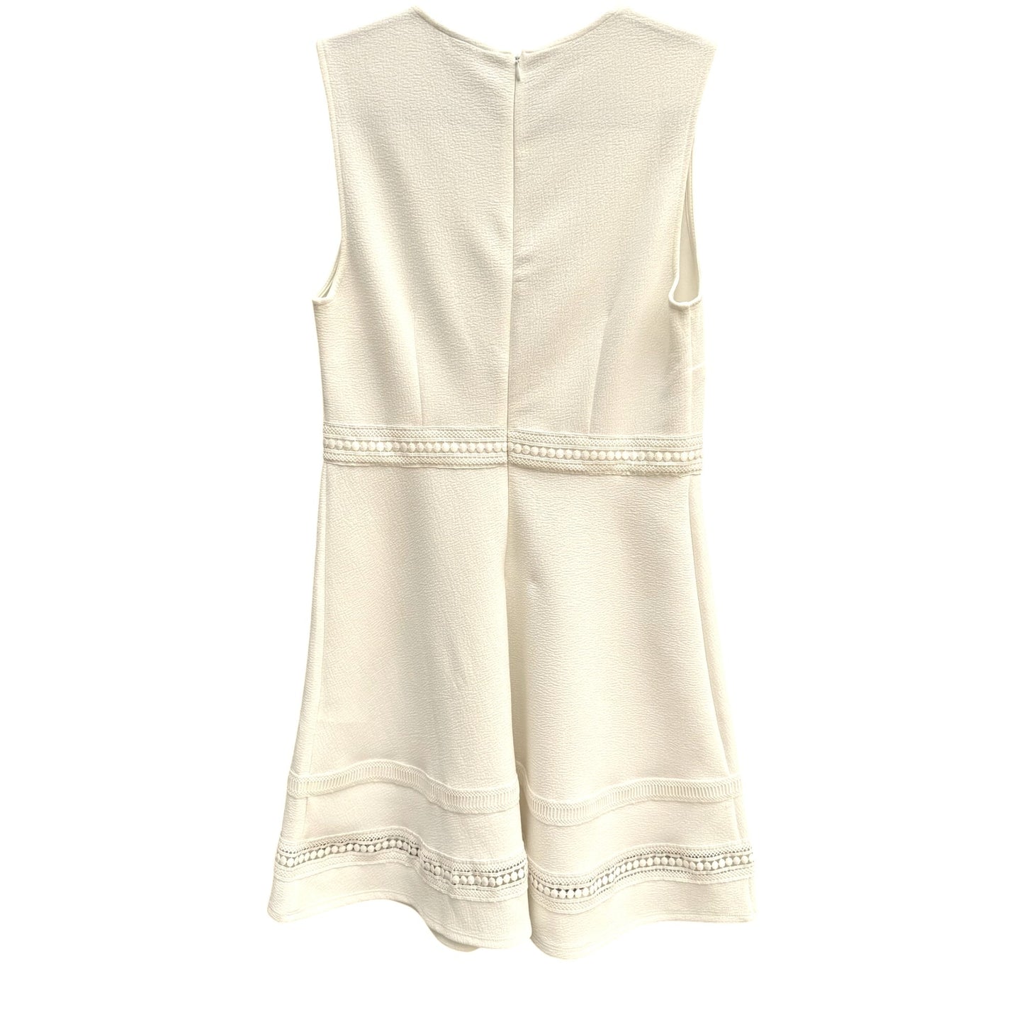 H&M Womens Sleeveless White Textured Crochet Lace Casual Party Wear Dress M