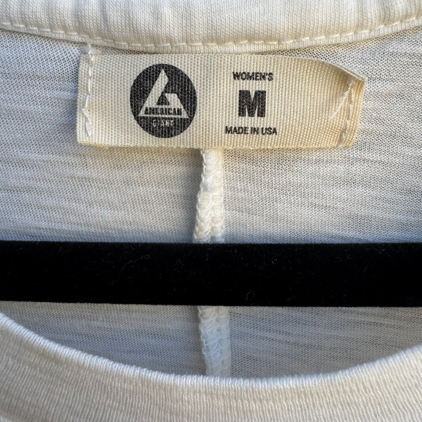 American Giant Womens White Supima Cotton Sleeveless Muscle Tee Slub Knit Size M
