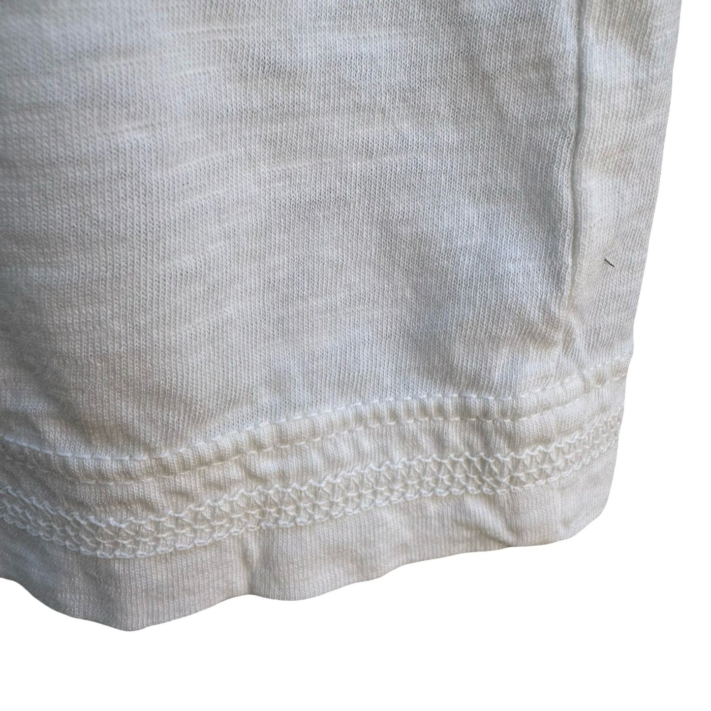American Giant Womens White Supima Cotton Sleeveless Muscle Tee Slub Knit Size M