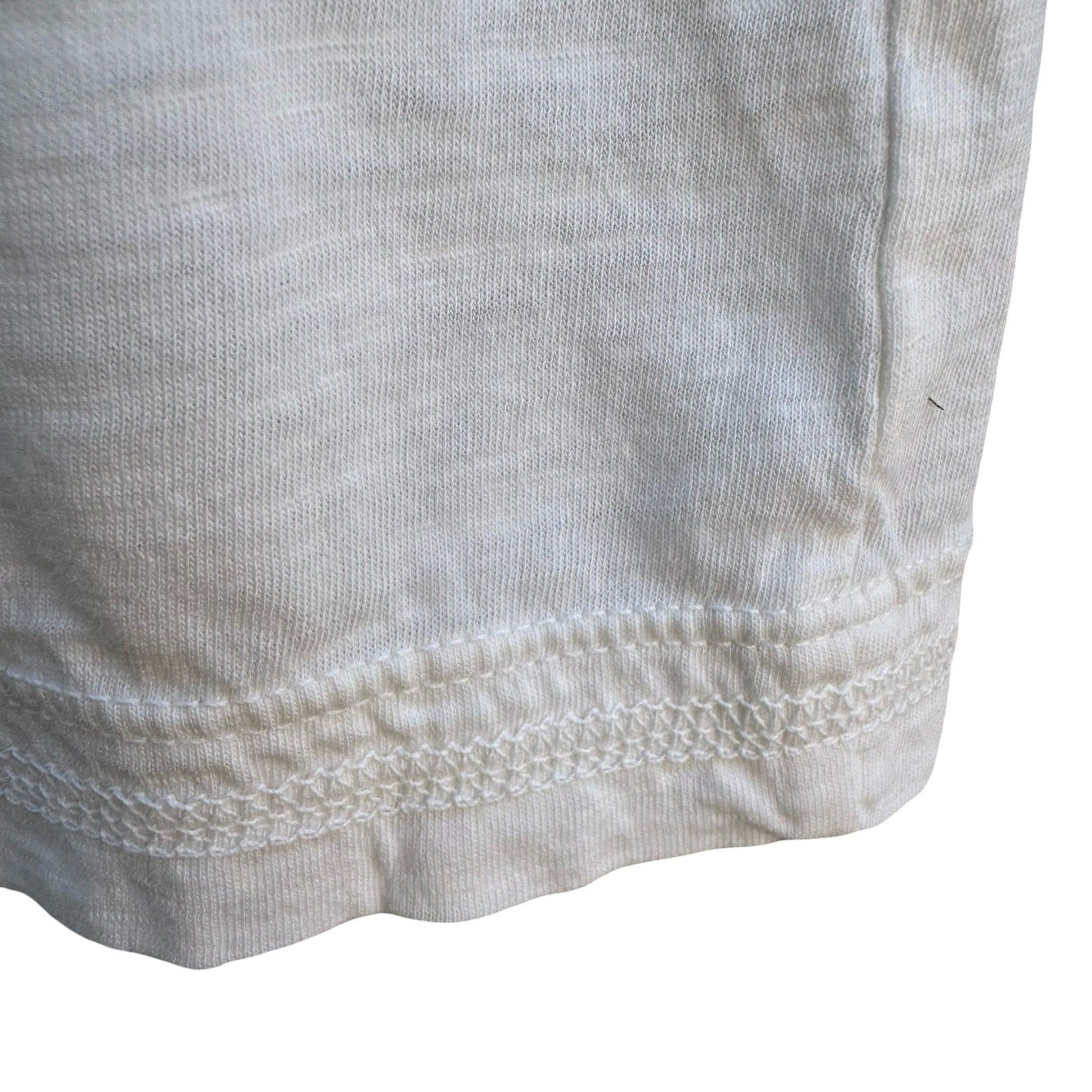 American Giant Womens White Supima Cotton Sleeveless Muscle Tee Slub Knit Size M