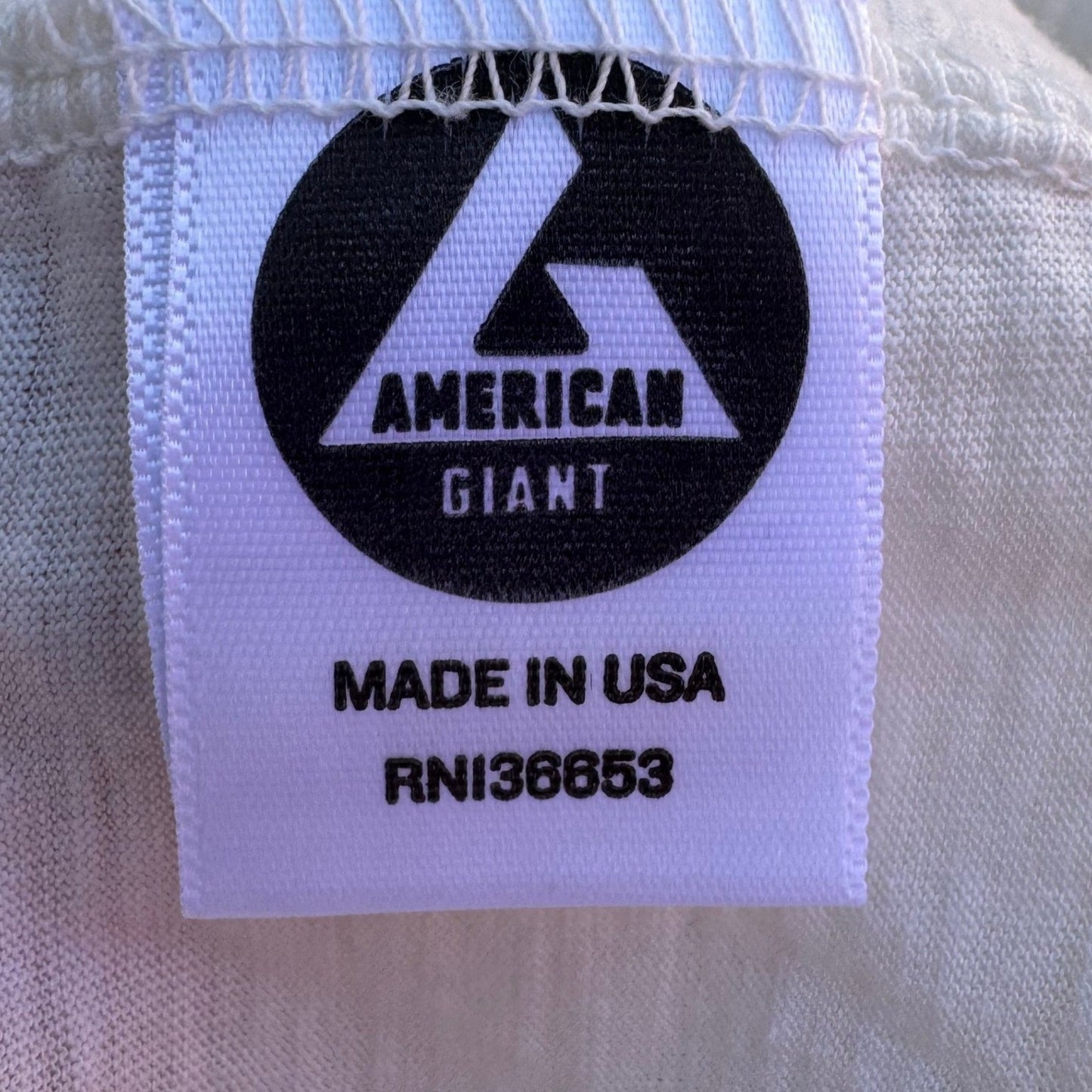 American Giant Womens White Supima Cotton Sleeveless Muscle Tee Slub Knit Size M